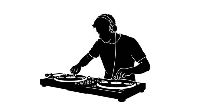 DJ Mixing Music Tracks.