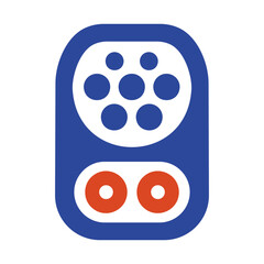 Fototapeta premium CCS Type 2 Combo socket outline vector icon