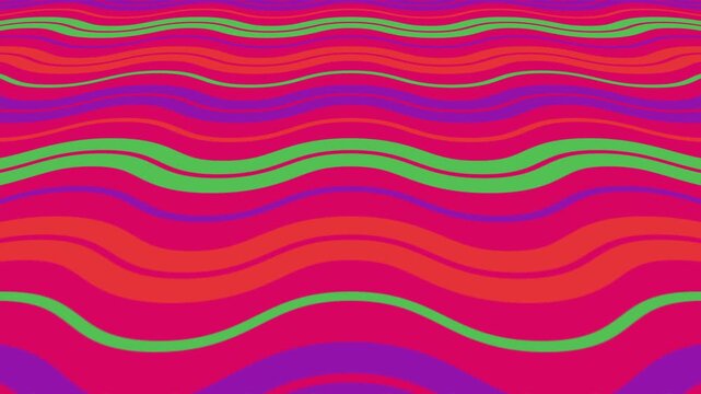 Glowing gradient waves for synthwave YouTube channels, lo-fi beats videos, and chill music backgrounds. Nostalgic 80s-90s retro animation loop. Ultra HD 4K quality.
