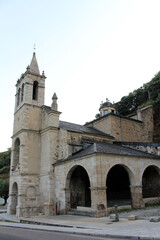 Obraz premium Ermita de Nuestra Senora de las Angustias at the Entrance of Molinaseca July 2024 Historic chapel