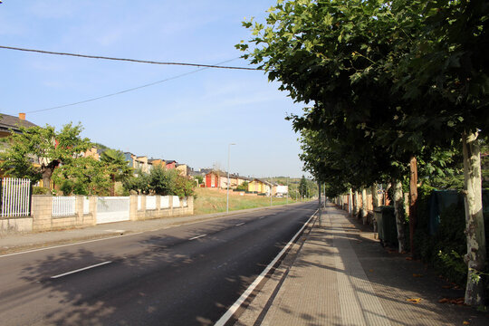 Leaving Molinaseca on Pedestrian Path July 2024 Quiet walkway along camino