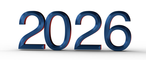 2026 in stylized typography, perfect for new year greetings and futuristic themes. Suitable for business, innovation, an © vegefox.com