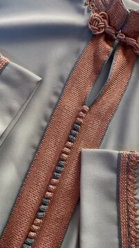 Moroccan jellaba Embroidery Details. women clothing.	