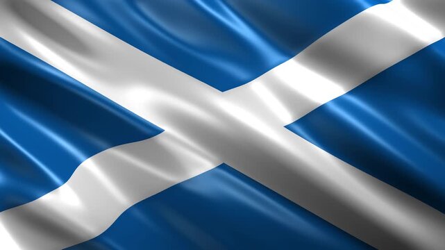 waving scotland national flag animation loop
