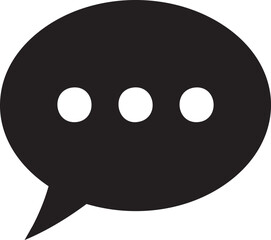 Fototapeta premium Black speech bubble icon