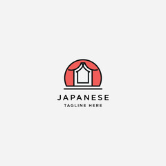 Japanese Logo Icon Design Template Vector Illustration