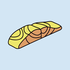 Fresh Salmon Fish Fillet Minimalistic Icon