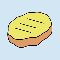Grilled Meat Patty Minimalistic Flat Icon