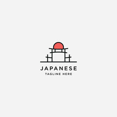 Japanese Logo Icon Design Template Vector Illustration