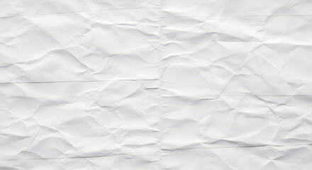 Obraz premium Crumpled white paper texture background with rough surface and folded edges for design purposes