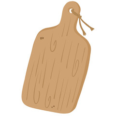 Rustic Wooden Cutting Board &ndash; Farmhouse Kitchen Illustration