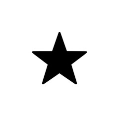 Fototapeta premium A simple black geometric star shape on a plain white background