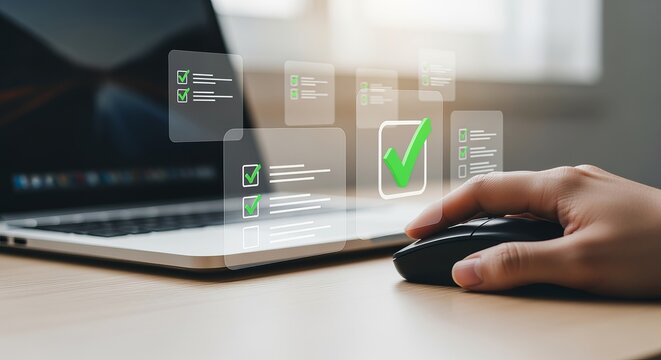 Computer Mouse in Action Guiding Business Decisions with Clicks and List Checks for Success