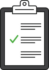 Checklist Clipboard Icon, Task Management And Approval Document Symbol, Business To-Do List, Survey Form Vector Illustration