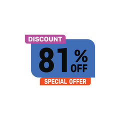 Obraz premium 81 percent off special offer discount banner for sales