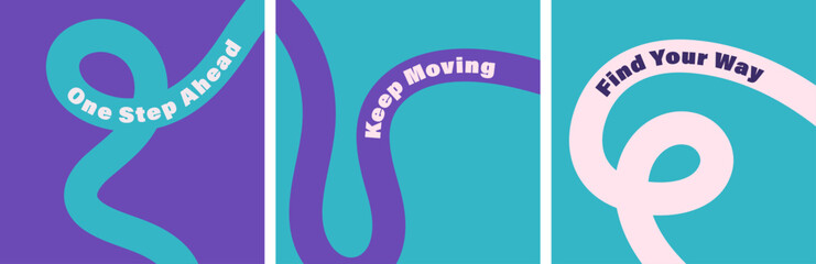 Vibrant abstract poster with flowing shapes in warm colors featuring colorful, fluid wavy lines for a dynamic, modern feel, motivational design typography for creative wall art © icons gate