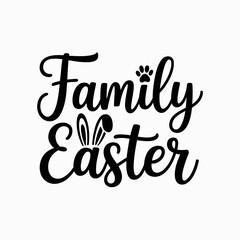 Obraz premium A playful typography design featuring the words 'Family Easter' in a modern, elegant script.