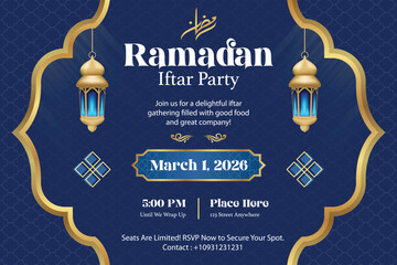 Ramadan Iftar Party , Ramadan Kareem, Ramadan Mubarak Poster Template