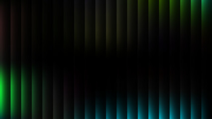 Obraz premium Modern Dark Abstract Background with Vertical Stripes and Colorful Light Gradients