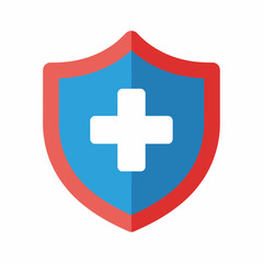 Obraz premium A medical symbol with a shield-shaped design, indicating protection against illness