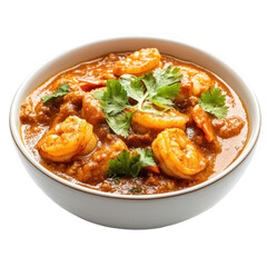 Fototapeta premium Shrimp Masala isolated [Transparent Background PNG].