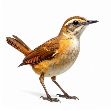 Rufous Hornero (Furnarius rufus), authentic  isolated 
