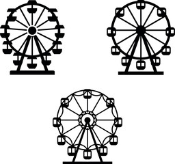 Fun Assorted Silhouette Icons - Corn Dog, Pretzel, Duck, Target & Cupcake Vector Set