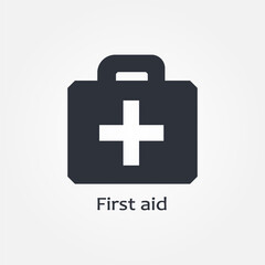 Obraz premium first aid icon symbol illustration vector eps10 logo template design pattern seamless bright minimal design flat design realistic style simple design modern design