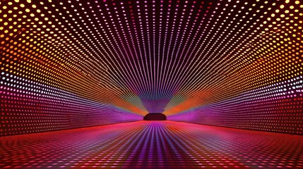 Fototapeta premium fuchsia abstract background with colorful lights motion blur dots purple blue wallpaper digital led futuristic backdrop technology concept glowing sci-fi