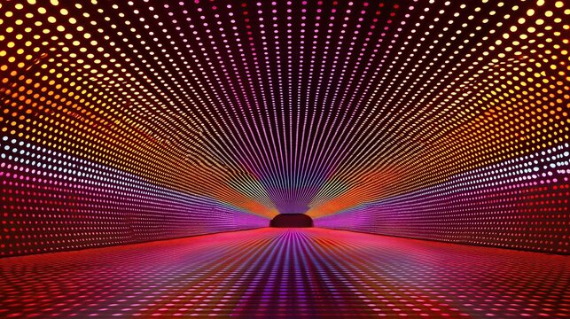 fuchsia abstract background with colorful lights motion blur dots purple blue wallpaper digital led futuristic backdrop technology concept glowing sci-fi