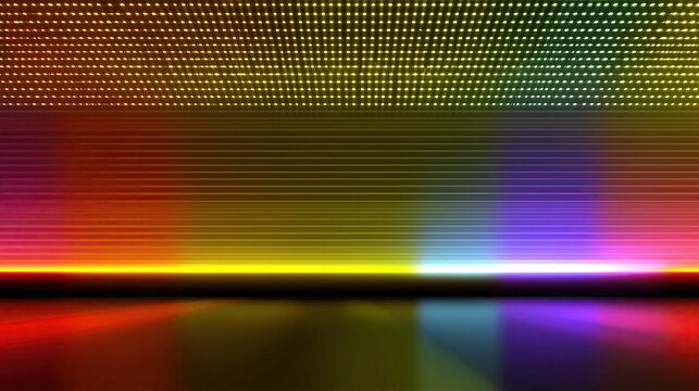 rainbow pixel circle geometric grid abstract background with colorful lights motion blur dots purple blue wallpaper digital led futuristic backdrop technology concept glowing sci-fi