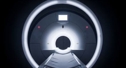 Modern MRI Scanner Machine in Hospital Interior