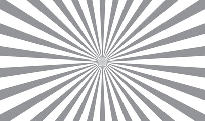 Obraz premium Abstract Gray Sunburst Radial Background with Vintage Retro Burst Rays – Minimal Geometric Starburst Pattern Backdrop for Posters, Banners, Web Design 