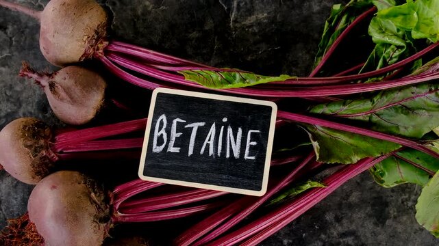 Beets contain betaine on the table. Selective focus.
