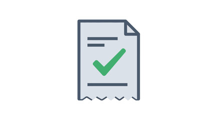 Green checkmark on document icon.