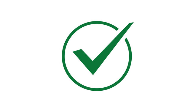 Green Checkmark Symbol Inside Circle.