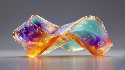 クリスタルでできたアブストラクトオブジェ