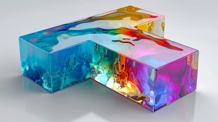 クリスタルでできたアブストラクトオブジェ