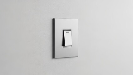 Modern light switch on a white wall minimalist design for home decor