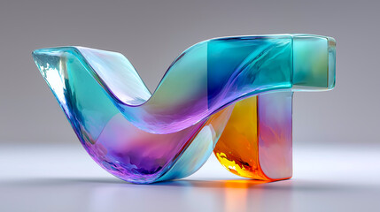 クリスタルでできたアブストラクトオブジェ