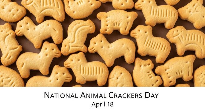 Colorful animal shaped crackers for National Animal Crackers Day