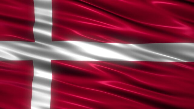 waving denmark country flag background loop