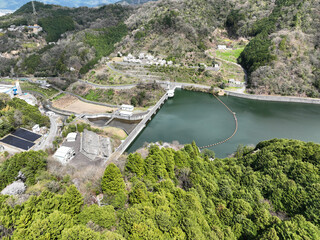 愛媛県東温市　佐古ダムの風景