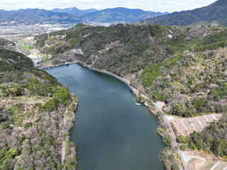 愛媛県東温市　佐古ダムの風景