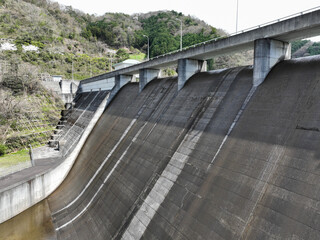 愛媛県東温市　佐古ダムの風景