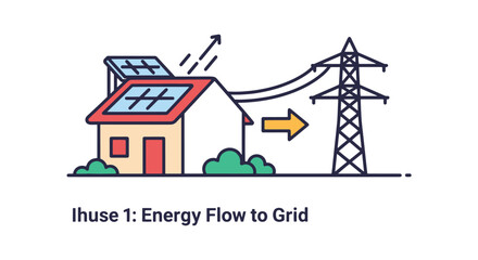 Net Metering Line abstract modern art vector