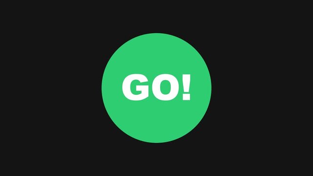 Green GO button icon