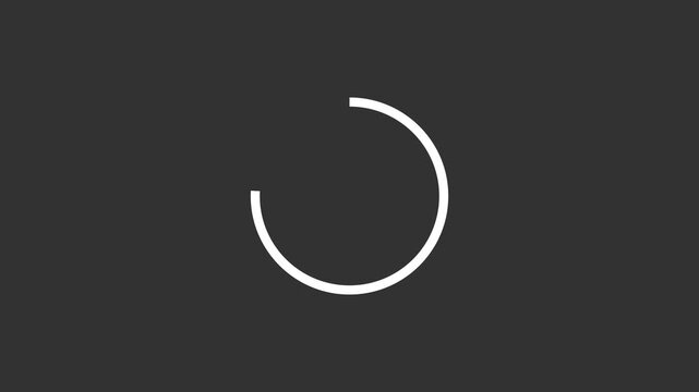 4K Loading circle icon, loading circle animation loading circle line animation on green screen background, loading icon for download progress, load game data, buffering process,