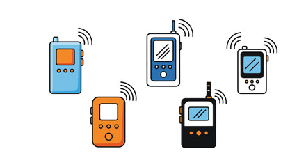 Pocket WiFi Line art soft abstract style illustration