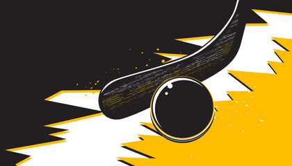 Abstract hockey background design. The sports concept
